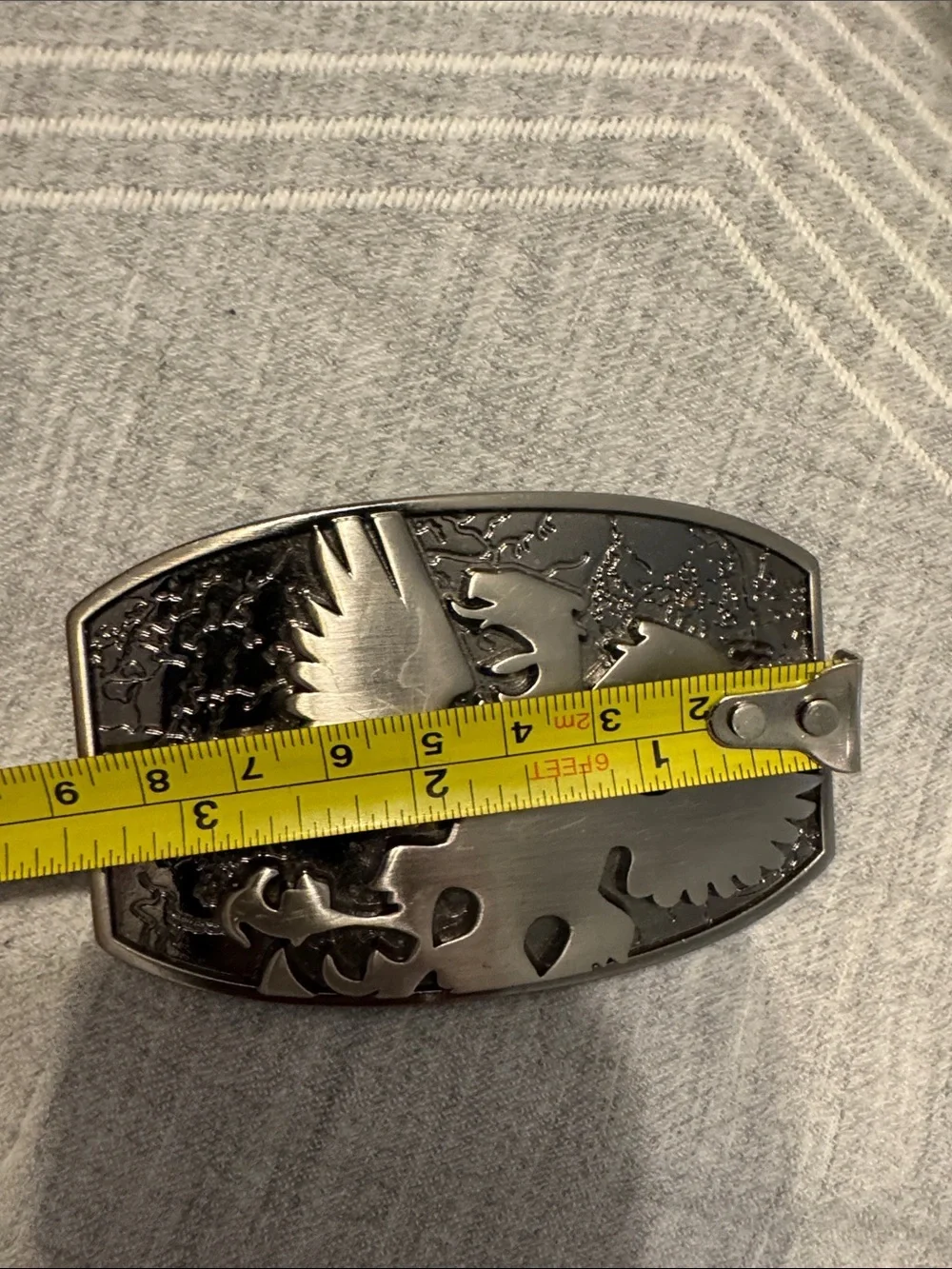 Men's Black Metal Eagle Belt Buckle - Unbranded